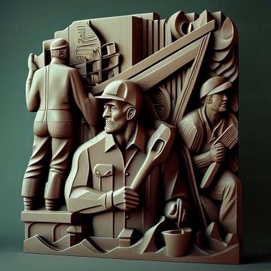 3D model Workers Resources Soviet Republic game (STL)